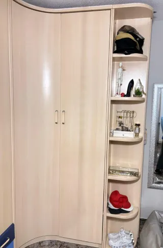 Armario Rinconera con Estantería Lateral