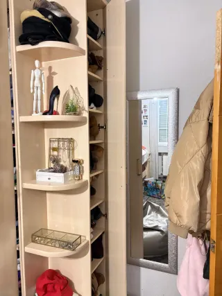 Armario Rinconera con Estantería Lateral