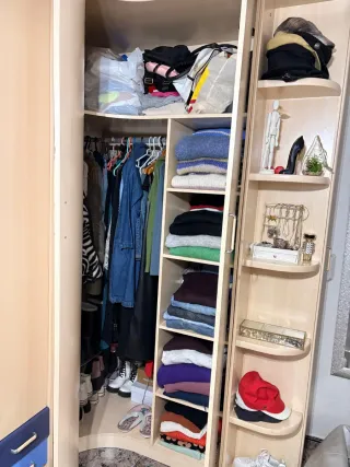 Armario Rinconera con Estantería Lateral