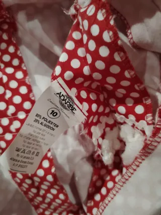 Vestido Gitana Lunares Rojo Talla 10 niña