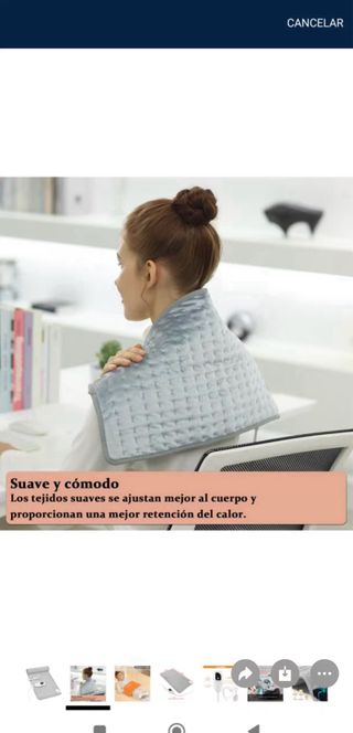 Manta Eléctrica Franela Gris Nueva