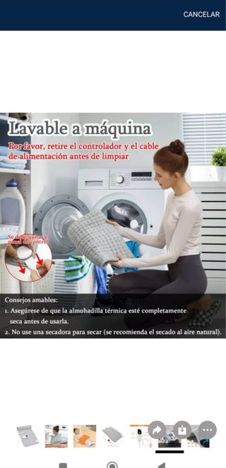 Manta Eléctrica Franela Gris Nueva