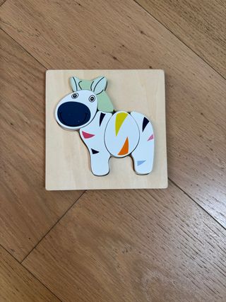 Puzzle in legno zebra colorata