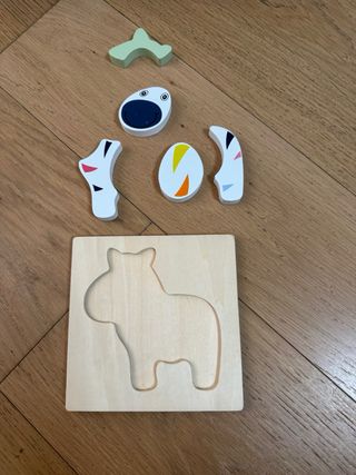 Puzzle in legno zebra colorata