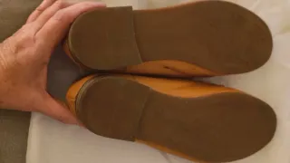 Manoletinas Marrones con Detalle Dorado