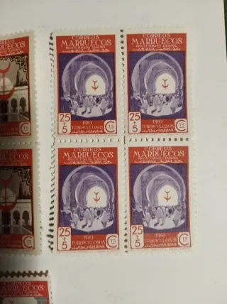 Serie Pro Tuberculosos Marruecos Sellos