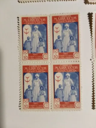 Serie Pro Tuberculosos Marruecos Sellos