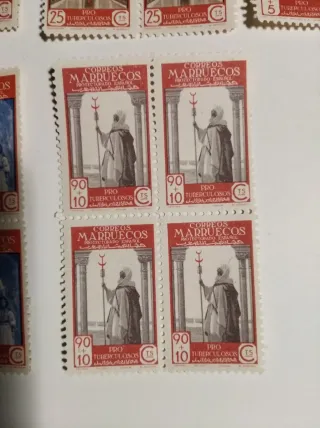 Serie Pro Tuberculosos Marruecos Sellos
