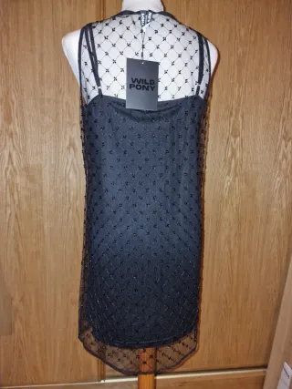 Vestido corto mujer negro