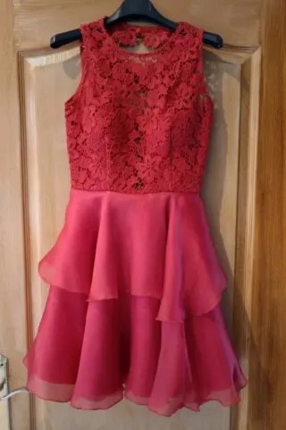 Vestido Silvia Navarro Talla 36 Rojo