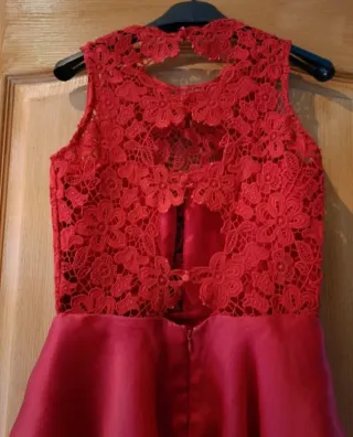 Vestido Silvia Navarro Talla 36 Rojo