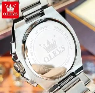 Reloj OLEVS Hombre Cronógrafo Azul Plateado