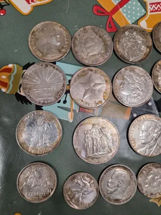 Lote de monedas de plata