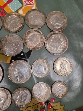 Lote de monedas de plata