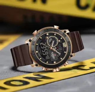 Reloj Naviforce Hombre Marrón y Dorado