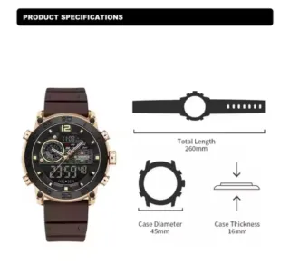 Reloj Naviforce Hombre Marrón y Dorado