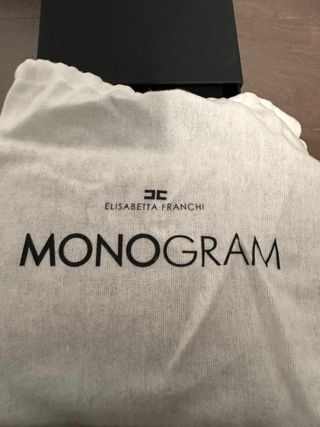Borsa Elisabetta Franchi Monogram Beige/Rosso