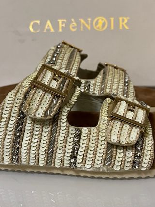 Ciabatte donna Cafènoir Tg 39 Beige/Oro