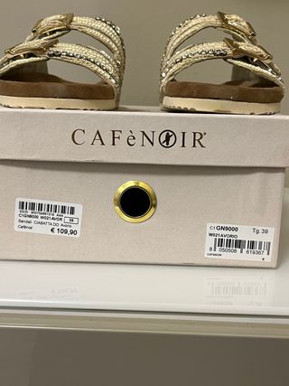 Ciabatte donna Cafènoir Tg 39 Beige/Oro