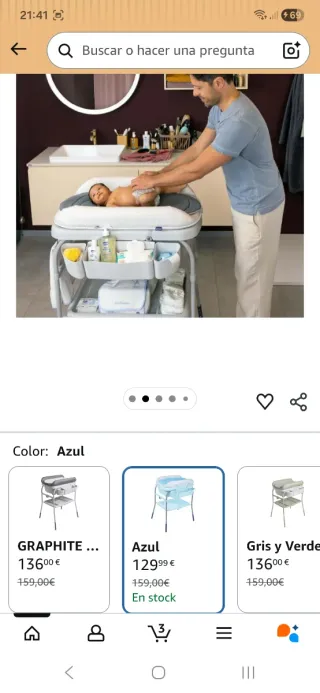 Bañera cambiador bebé SIN ESTRENAR