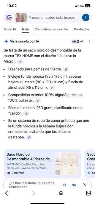 Funda Nórdica Unicornio Mágico 90cm