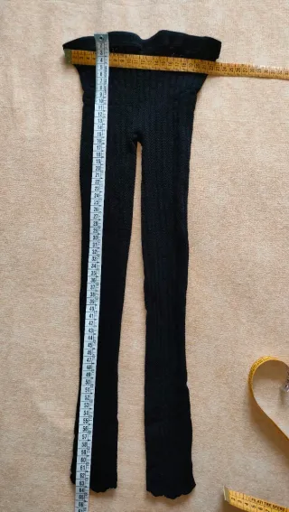 Collant rete rigato nero