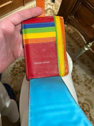 Portafogli arcobaleno in pelle Ispirato ai colori di Hermes