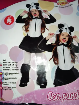 Disfraz Oso Panda Talla 4-6