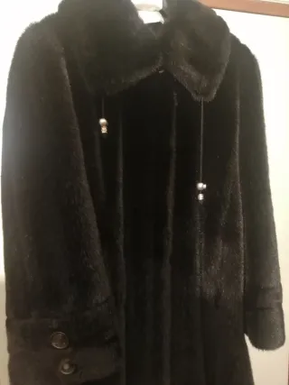 Cappotto donna pelliccia sintetica nero