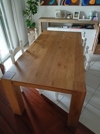 Tavolo in legno massello dimensioni 2x1mt