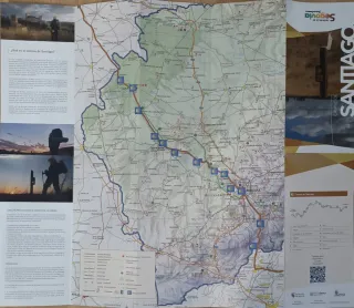 Mapa del Camino de Santiago por Segovia