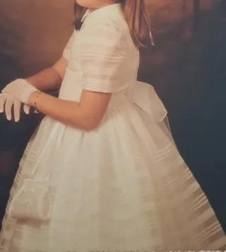 Vestido de Comunión con bolso, cancan y diadema.