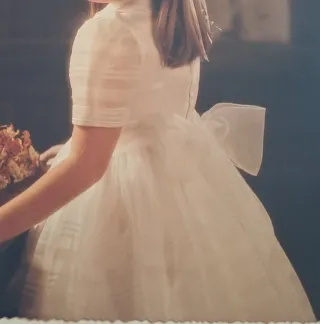 Vestido de Comunión con bolso, cancan y diadema.