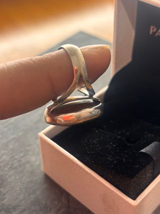 Anillo Plata Ley Piedra Marrón Jaspe