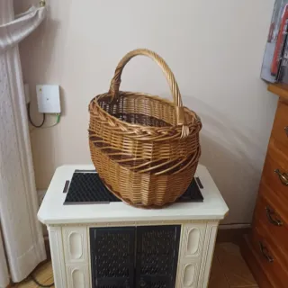 Cesta Mimbre Tradicional Asa