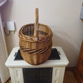 Cesta Mimbre Tradicional Asa