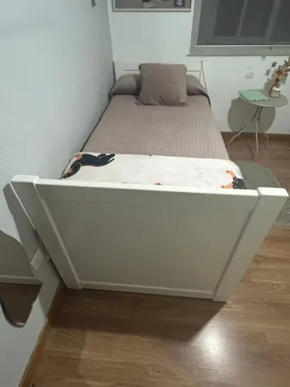 Cama nido madera blanca con cama inferior