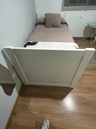 Cama nido madera blanca con cama inferior