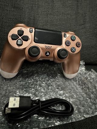 Controlador PS4 rose gold+ Cable USB