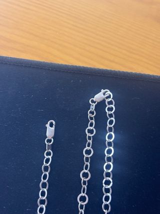 Conjunto Cadena y Pulsera Plata Círculos