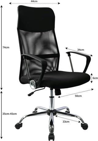 Silla de oficina ergonómica negra