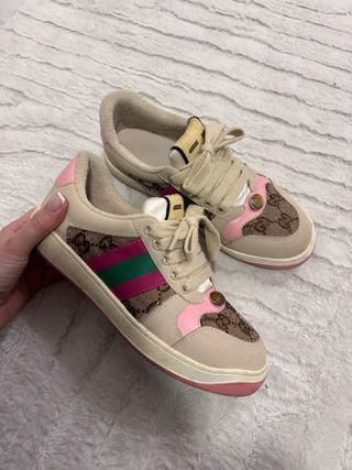 Sneakers Gucci Beige e Rosa