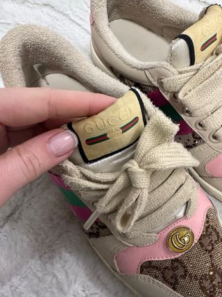 Sneakers Gucci Beige e Rosa