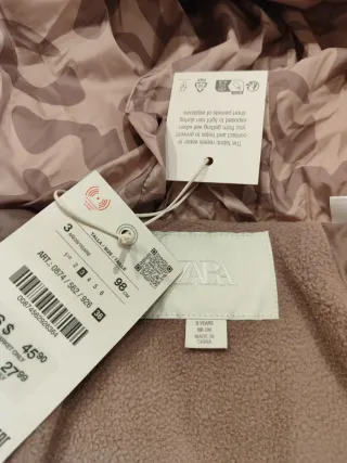 Novo! Casaco impermeável infantil 3 anos 98cm