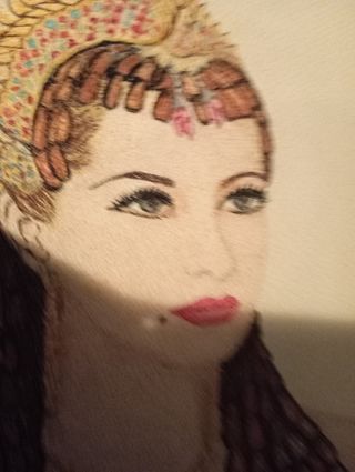 Cuadro mujer egipcia M. Reca Balaguer 1972