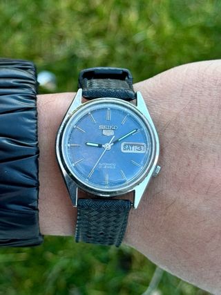 Reloj Seiko 5 Automático Vintage azul sunburst