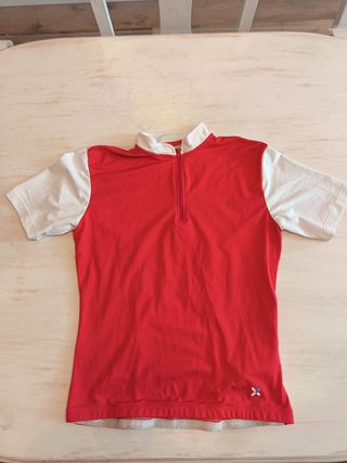 Maillot Ciclismo Niños Rojo/Blanco Talla 14