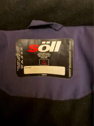 Anorak de esquí infantil azul y blanco SOLL