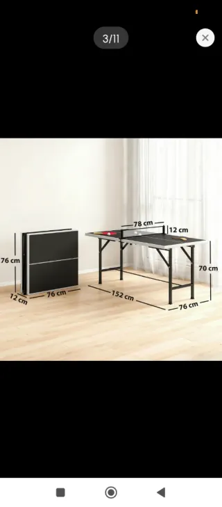 Mini mesa de ping pong plegable