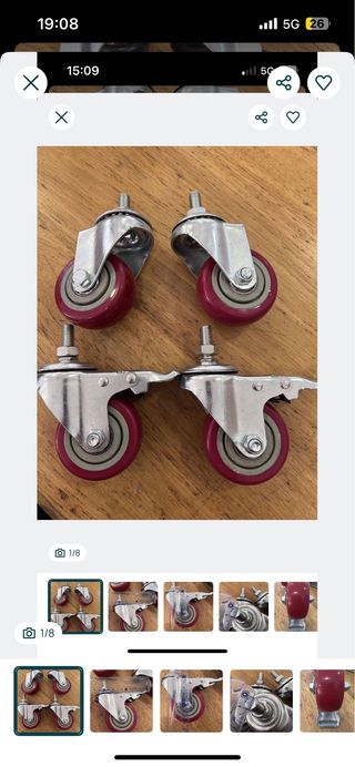 4 Rodas com Travão Novas